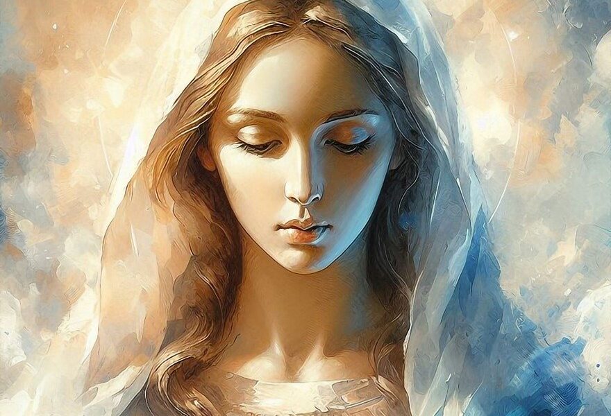 ai generated, virgin mary, mary